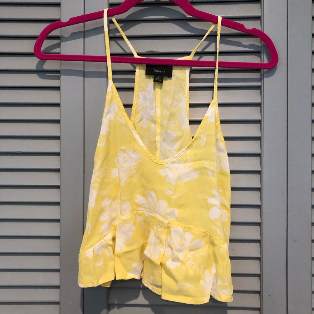 LUMIERE cropped floral tank top
